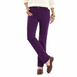 NWT Chaps Deep Purple Corduroy Straight Leg Pants | Sz. 6 Regular
